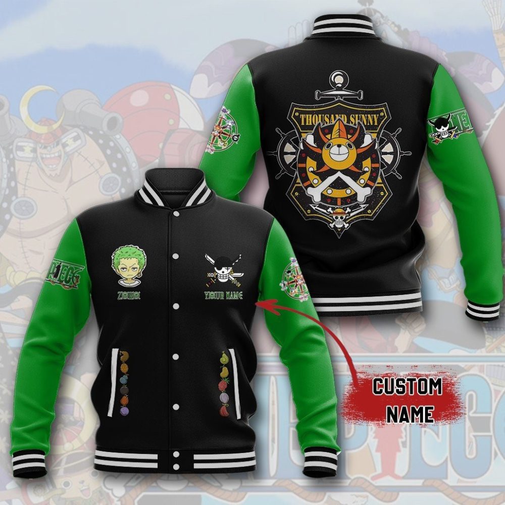 Zoro One Piece New Bomber Baseball Jacket For Fan