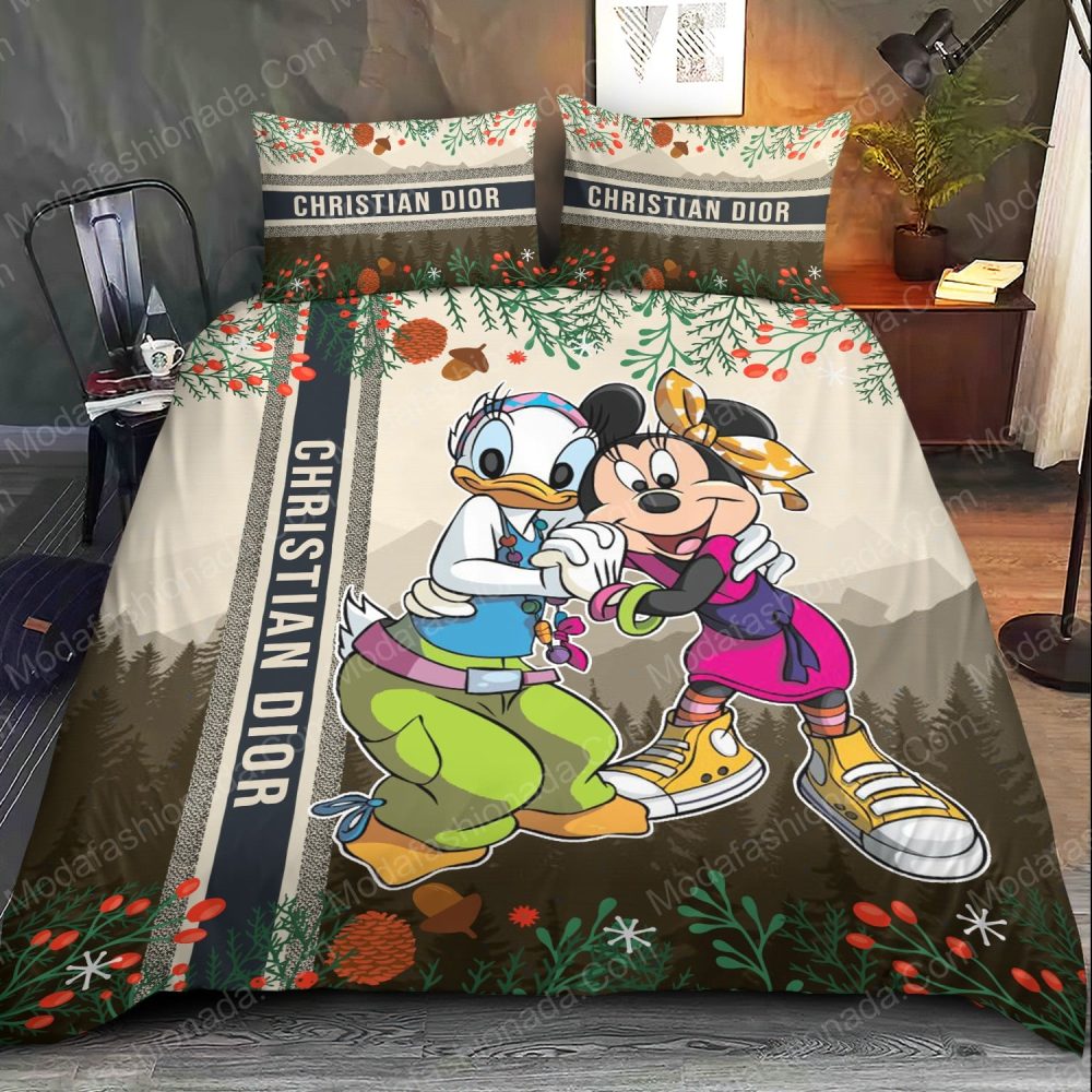 Donal Mickey Mouse Christian Dior Christmas Bedding Sets