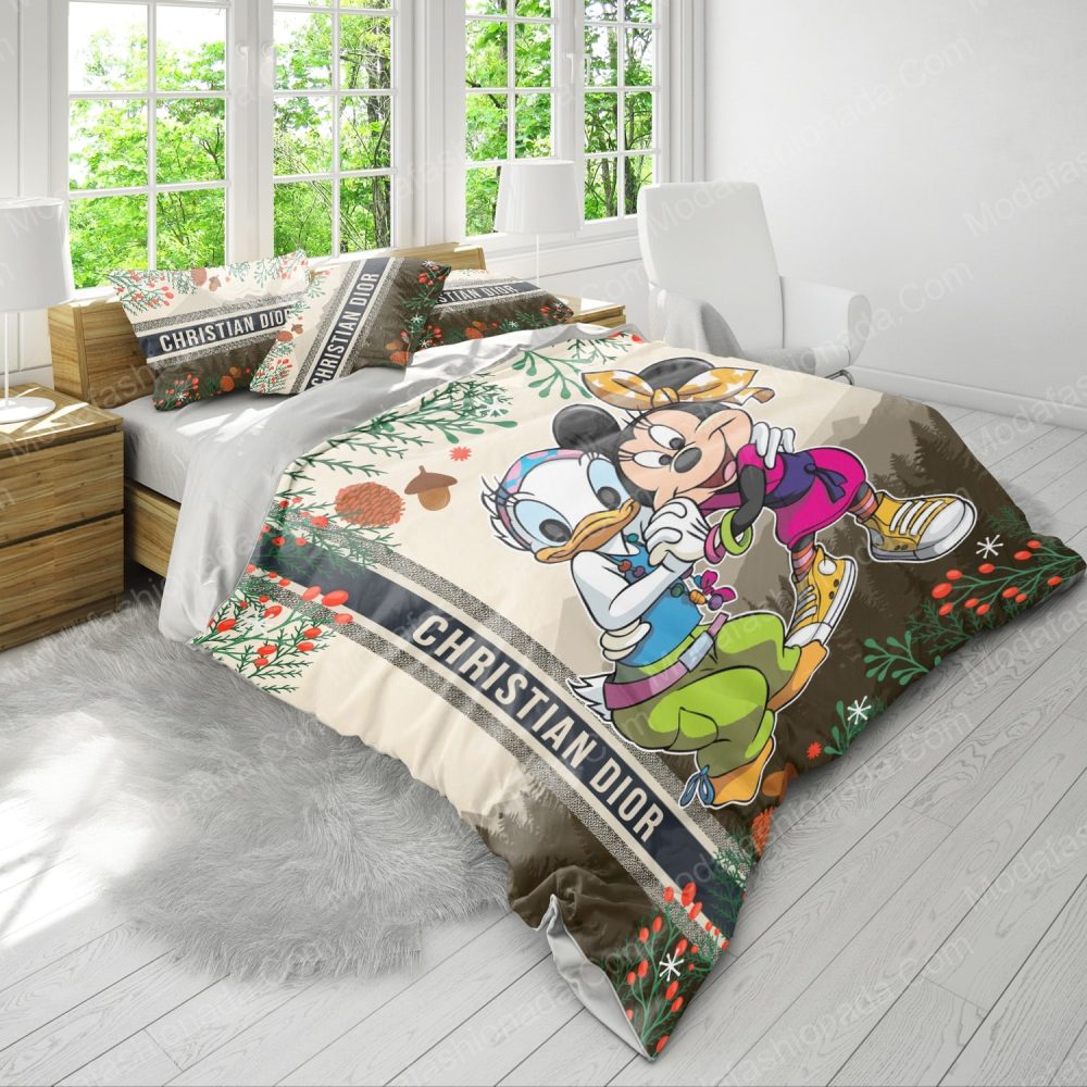 Donal Mickey Mouse Christian Dior Christmas Bedding Sets