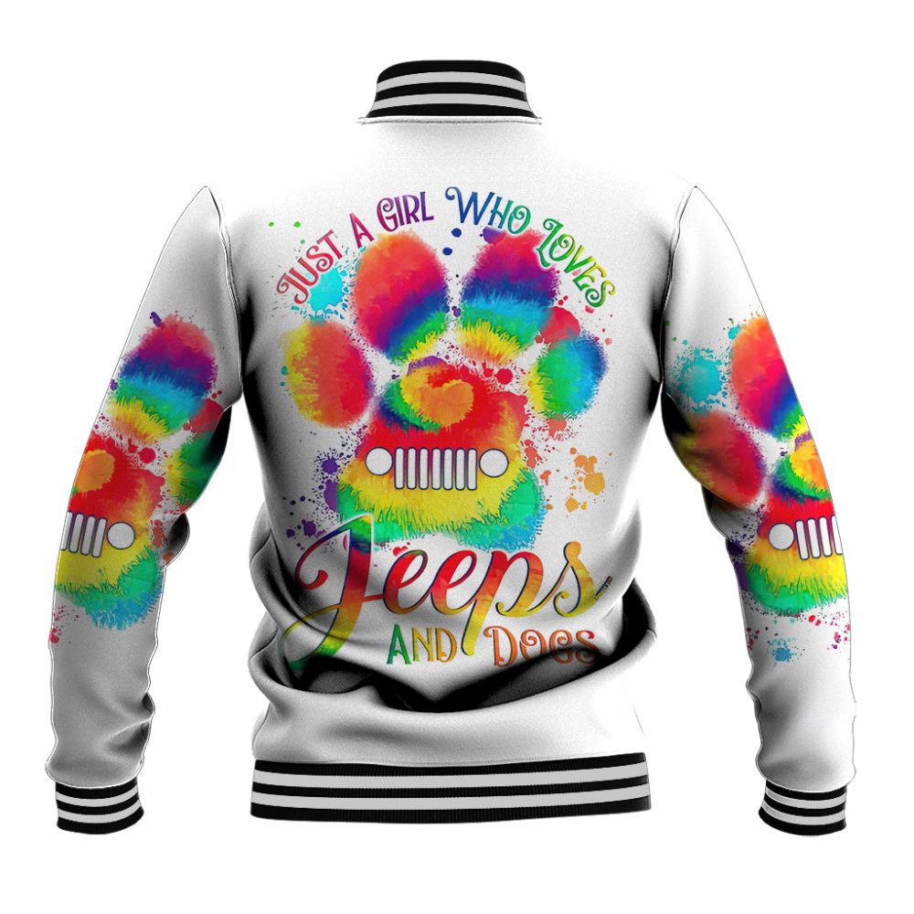 Dog Jeep Baseball Jacket Just A Girl Who Loves Jeeps And Dogs Dt01