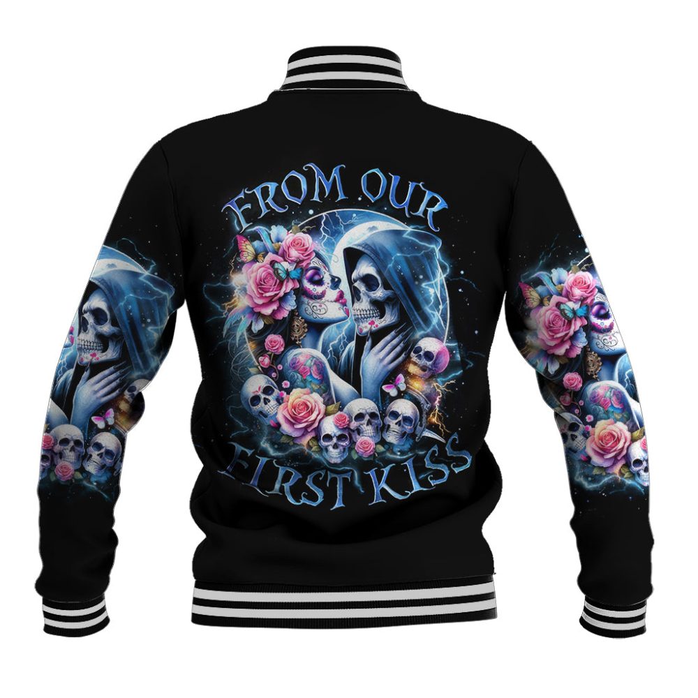 Couple Skull Baseball Jacket From Our Firse Kiss Dt01