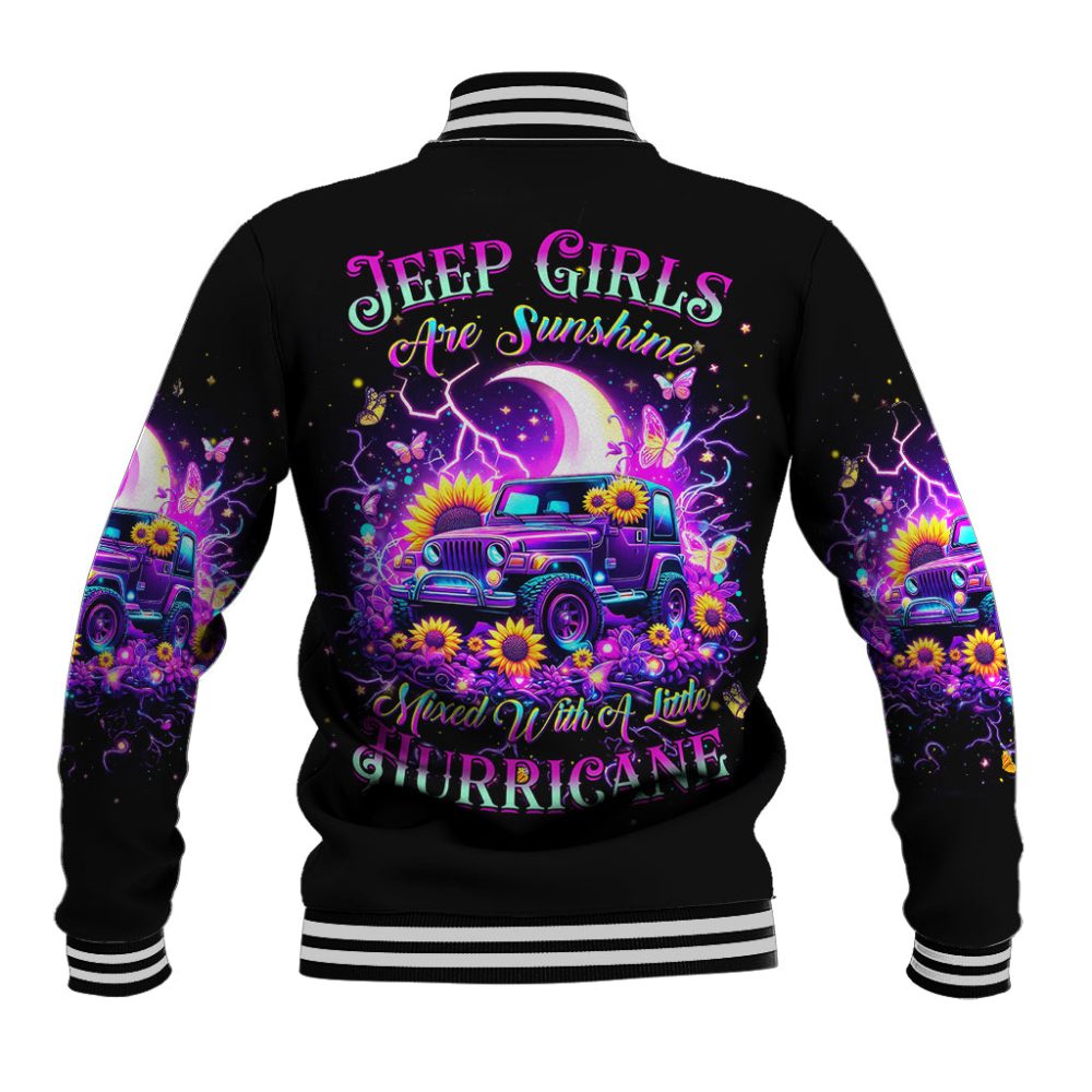 Nigh Jeep Baseball Jacket Jeep Girls Are Sunshine Mixed With A Little Hurricane Dt01