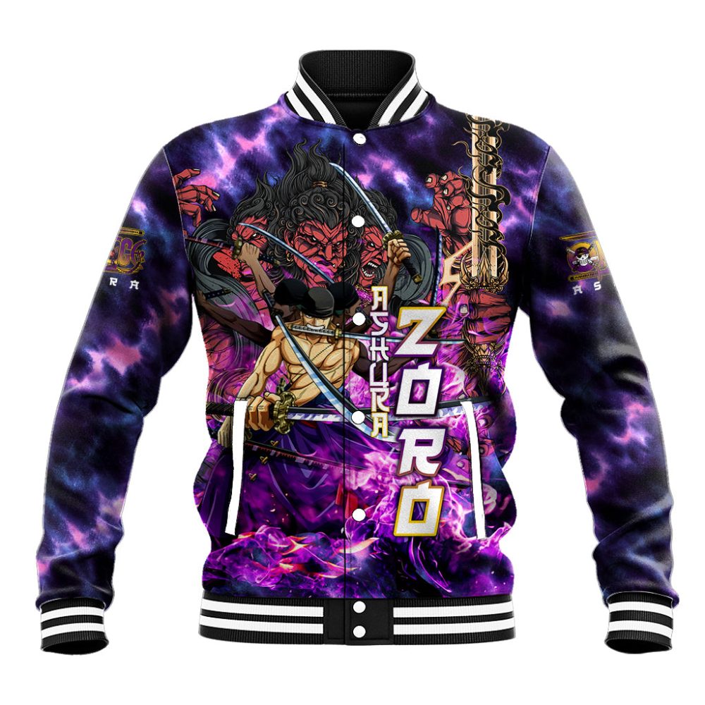 Zoro Kiki Kyutoryu Baseball Jacket One Piece Ashura Style Dt02