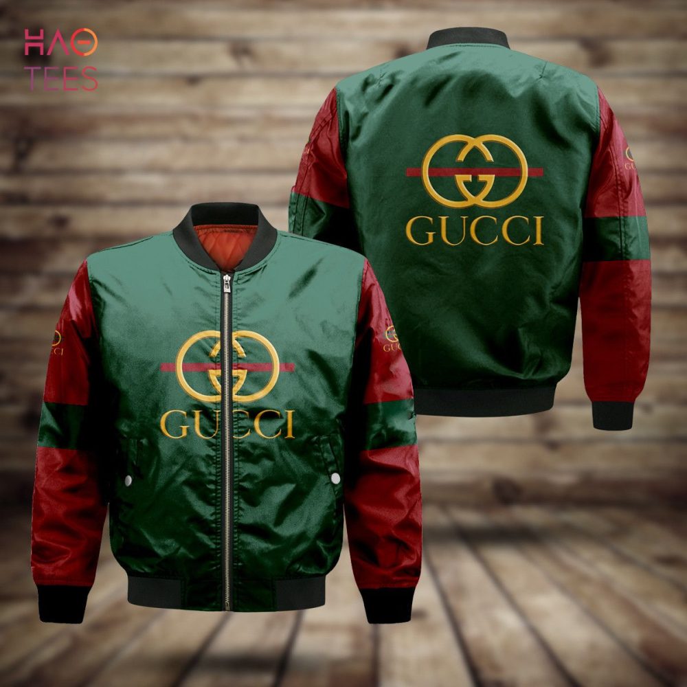 Best Gucci Luxury Brand Red Mix Green Bomber Jacket Limited Edition