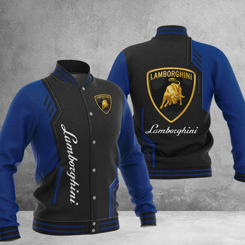 Lamborghini Dmhj0705 Baseball Jacket Logo Baseball Varsity Jacket