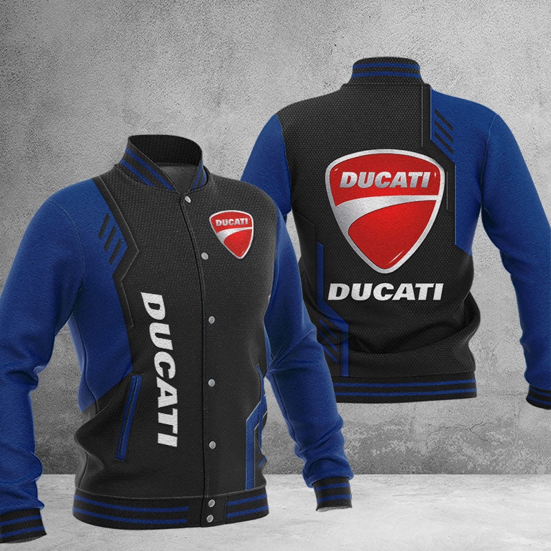 Ducati Dmhj0754 Baseball Jacket Logo Baseball Varsity Jacket