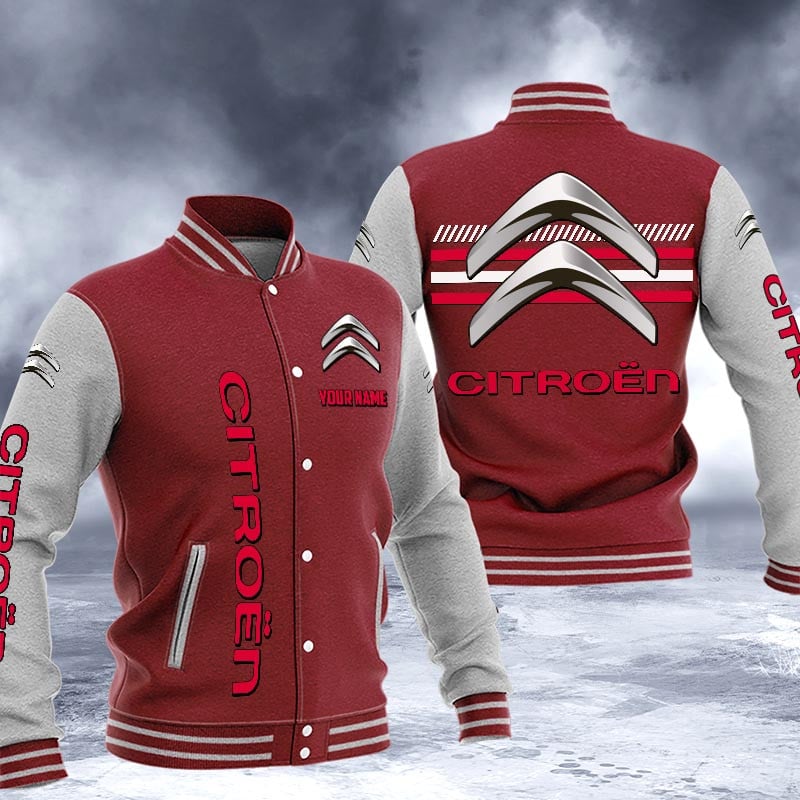 Citroen Dmhj1506 Logo Baseball Varsity Jacket