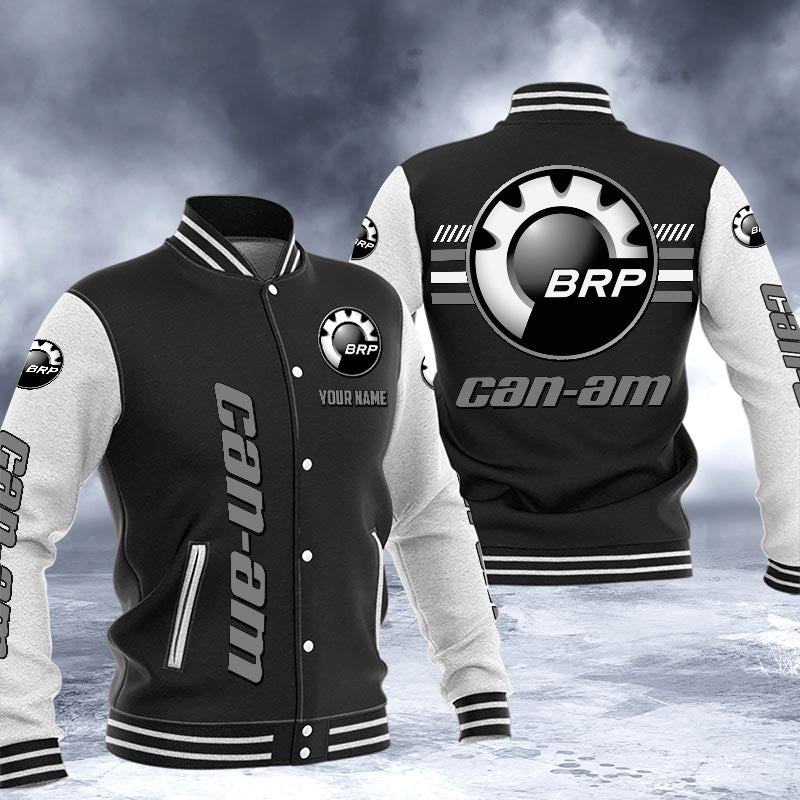 Can-Am Dmhj1578 Logo Baseball Varsity Jacket
