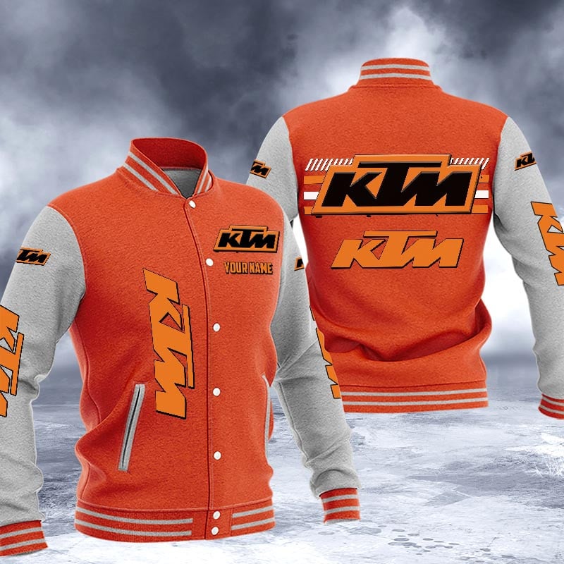 Ktm Dmhj1592 Logo Baseball Varsity Jacket