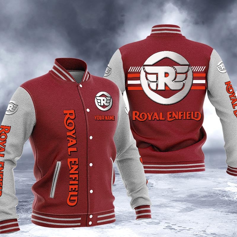 Royal Enfield Dmhj1602 Logo Baseball Varsity Jacket