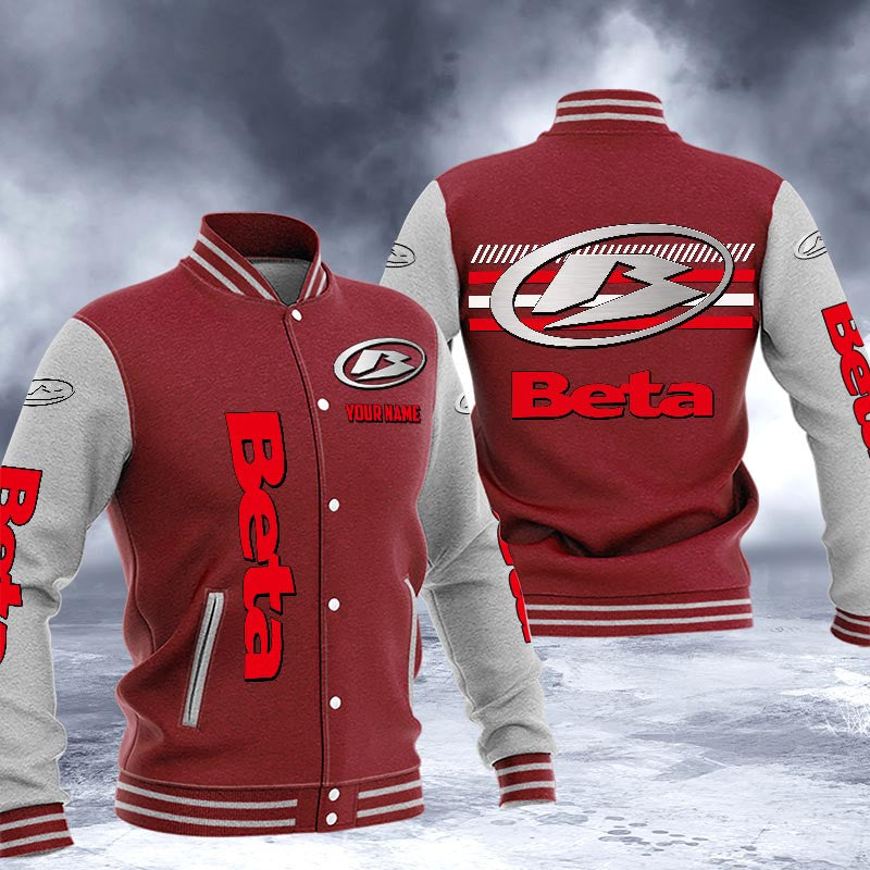 Beta Motorcycles Dmhj1570 Logo Baseball Varsity Jacket