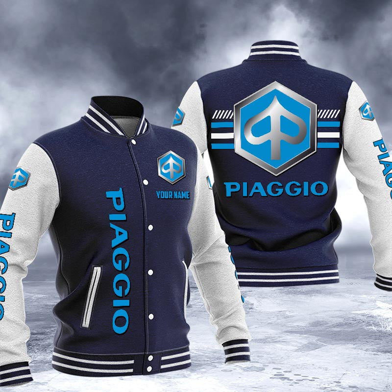 Piaggio Dmhj1598 Logo Baseball Varsity Jacket
