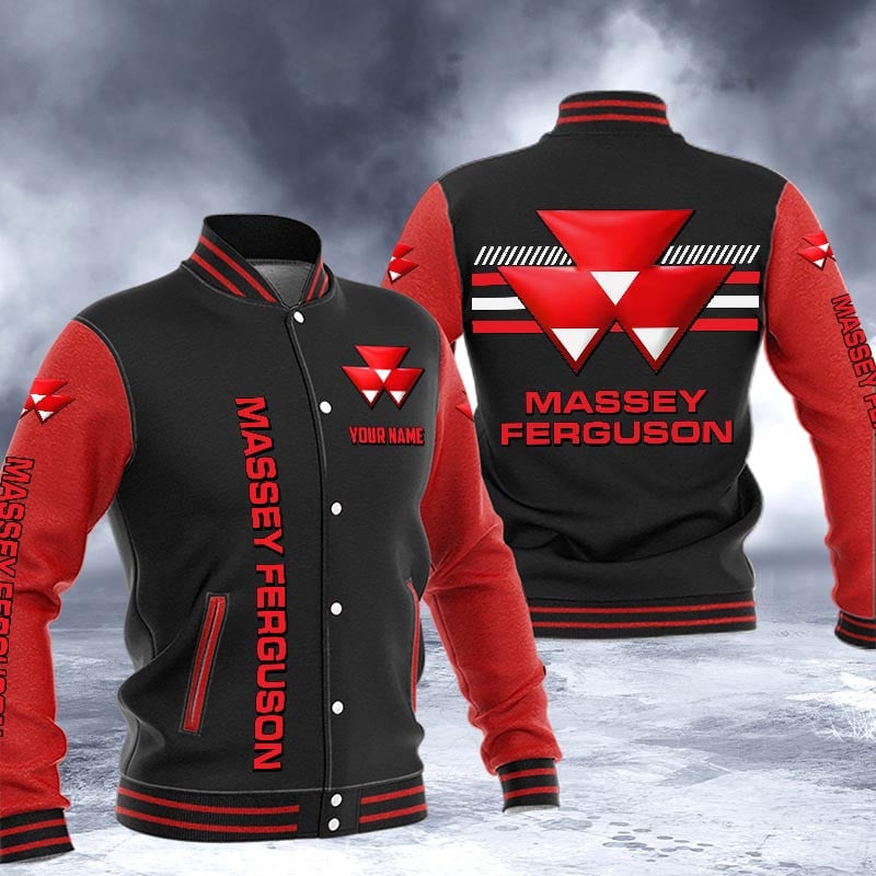 Massey Ferguson Dmhj1635 Logo Baseball Varsity Jacket