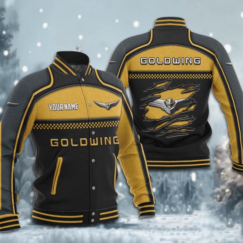 Honda Goldwing Dmhj1882 Baseball Jacket Logo Baseball Varsity Jacket
