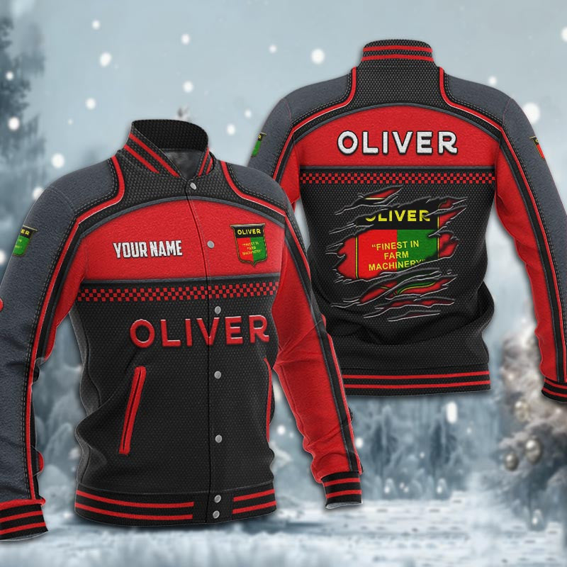 Oliver Tractor Dmhj1935 Baseball Jacket Logo Baseball Varsity Jacket