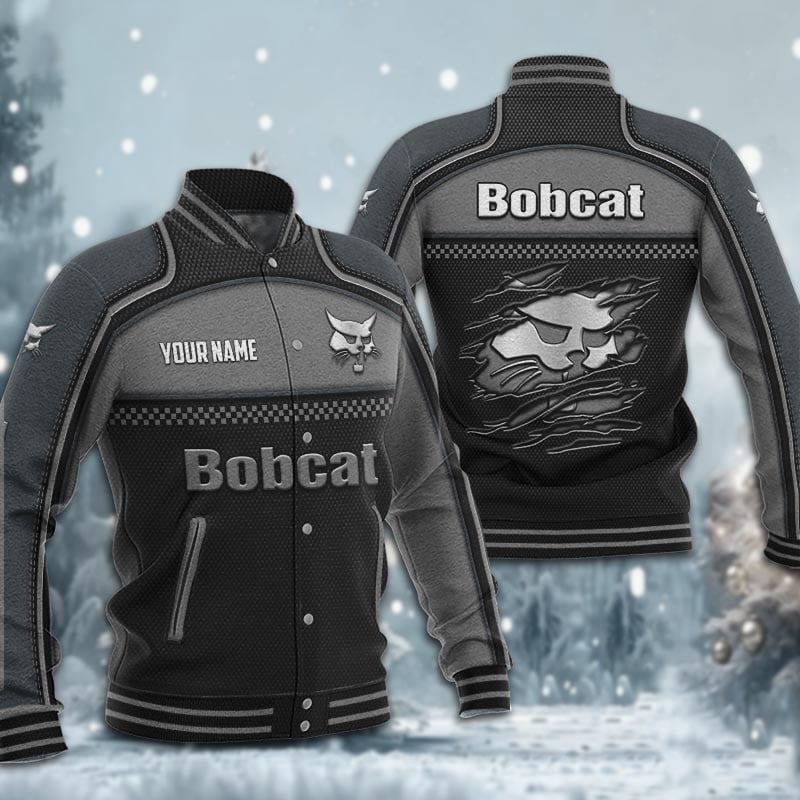 Bobcat Dmhj1910 Baseball Jacket Logo Baseball Varsity Jacket