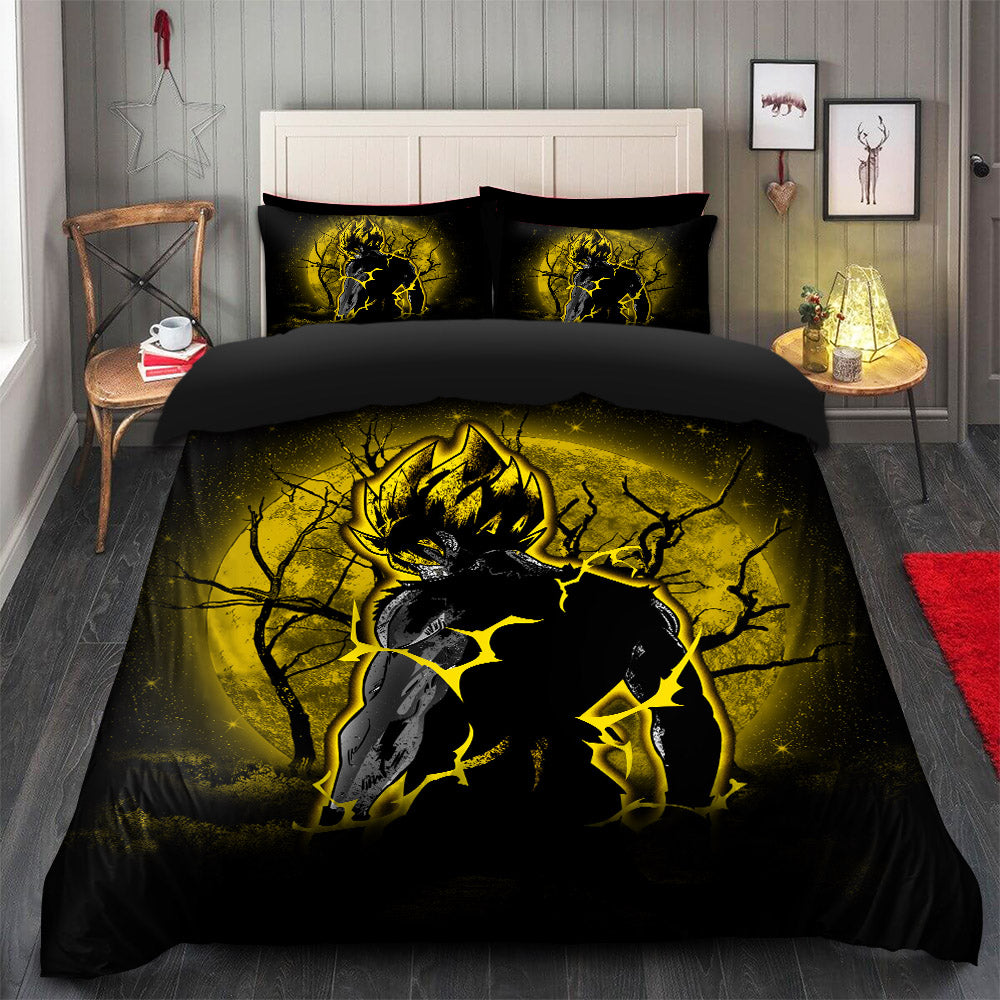 Goku Super Saiyan Dragon Ball Moonlight Bedding Set Duvet Cover And 2 Pillowcases