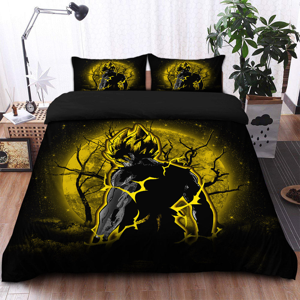 Goku Super Saiyan Dragon Ball Moonlight Bedding Set Duvet Cover And 2 Pillowcases