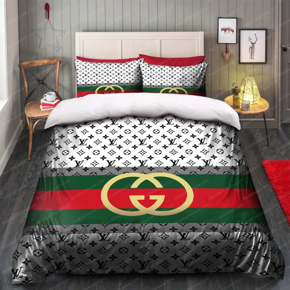 Gucci Louis Vuitton Symbol Bedding Sets