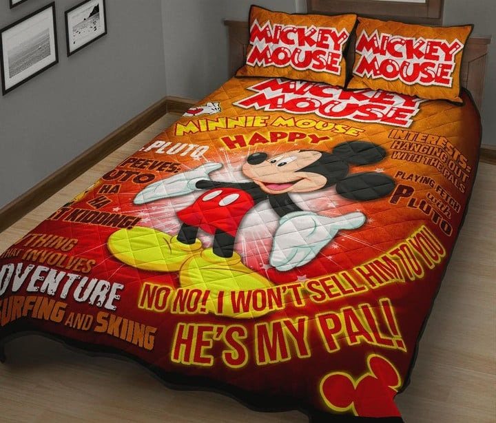 Cozy Disney Mickey Mouse Adventure Bedding Set - Twin/Queen Size For Kids &amp; Fans