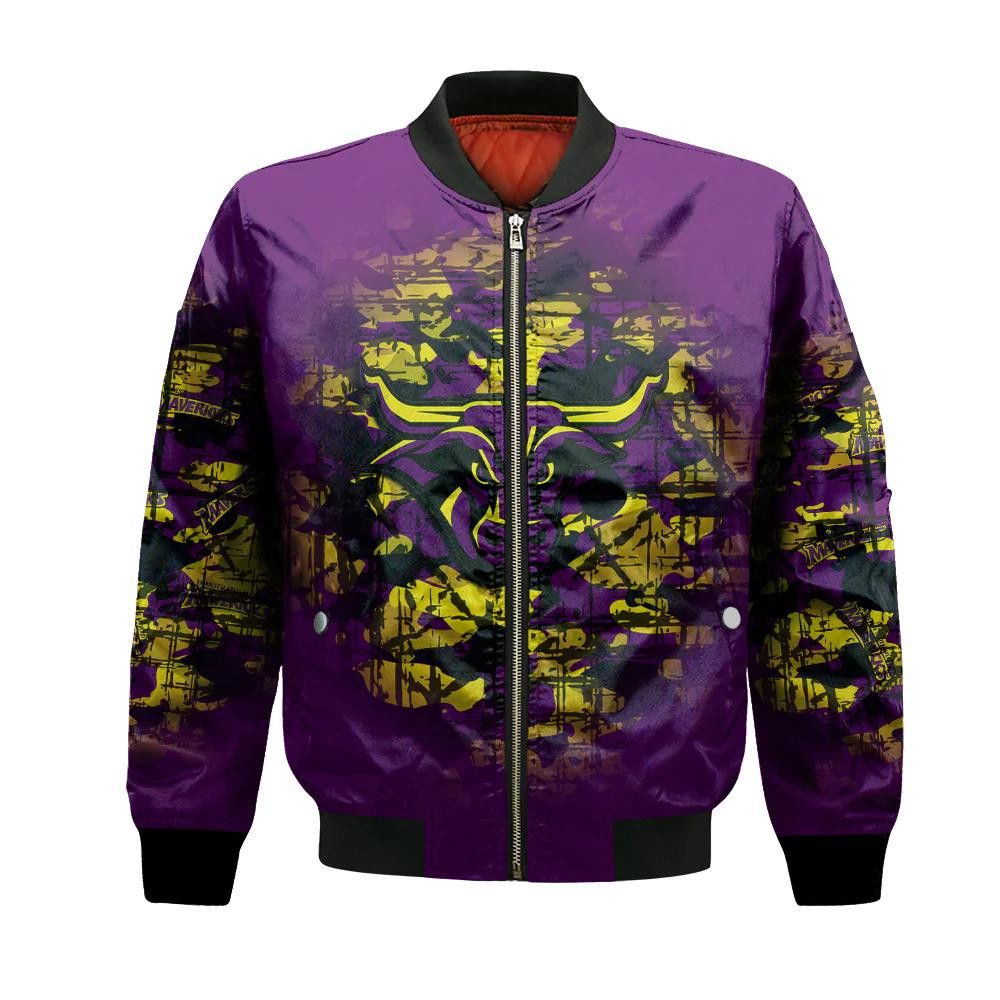 Minnesota State Mavericks Bomber Jacket 3D Printed Camouflage Vintage