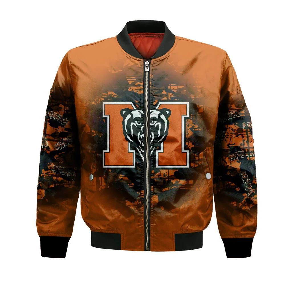 Mercer Bears Bomber Jacket 3D Printed Camouflage Vintage