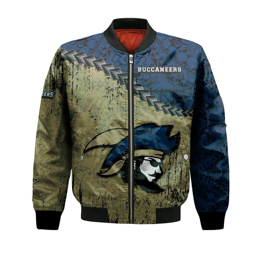 Charleston Southern Buccaneers Bomber Jacket 3D Printed Grunge Polynesian Tattoo