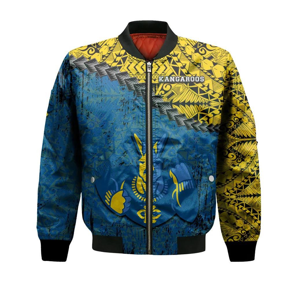 Umkc Kangaroos Bomber Jacket 3D Printed Grunge Polynesian Tattoo
