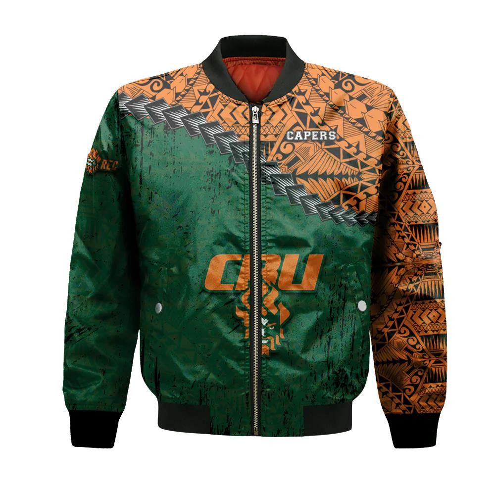 Cbu Capers Bomber Jacket 3D Printed Grunge Polynesian Tattoo