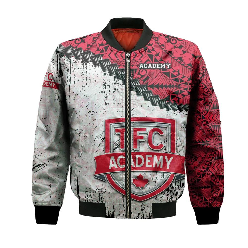 Tfc Academy Bomber Jacket 3D Printed Grunge Polynesian Tattoo
