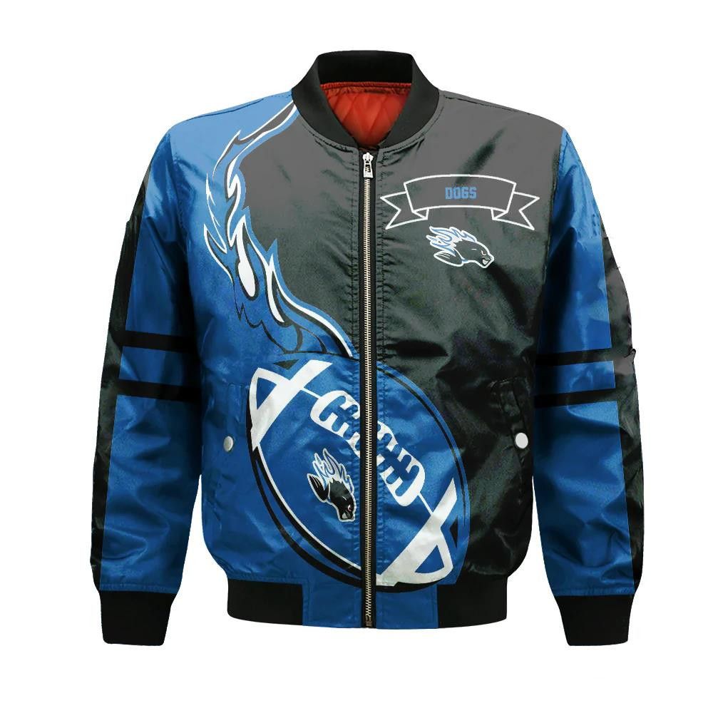 Saint John Sea Dogs Bomber Jacket 3D Printed Flame Ball Pattern