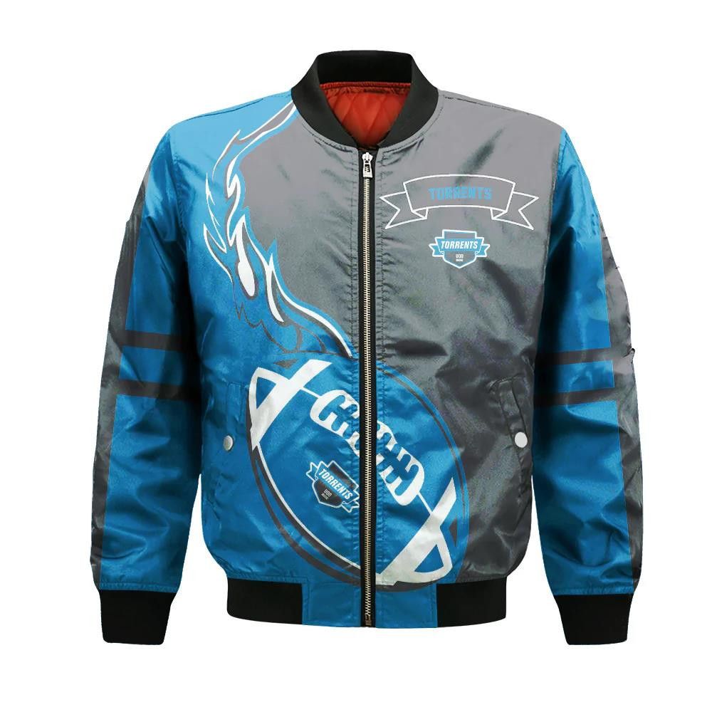 Uqo Torrents Bomber Jacket 3D Printed Flame Ball Pattern