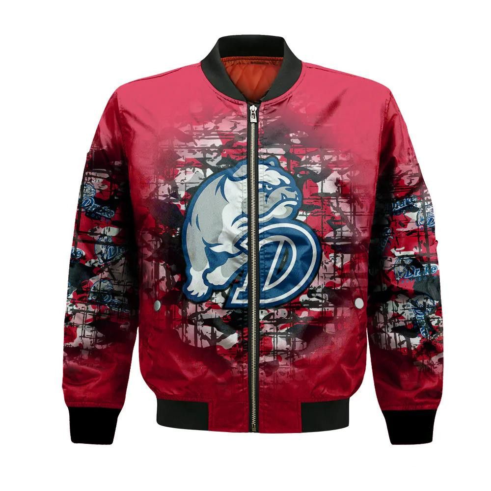 Drake Bulldogs Bomber Jacket 3D Printed Camouflage Vintage