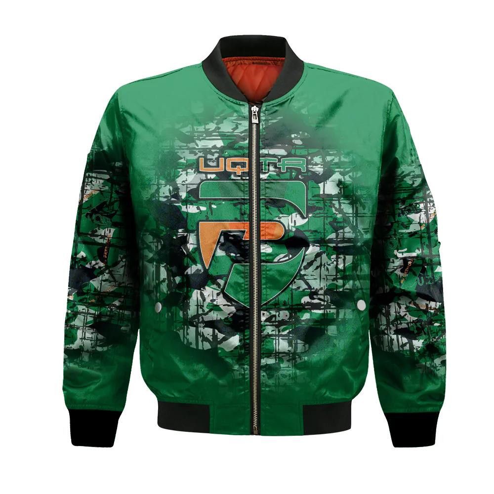 Uqtr Patriotes Bomber Jacket 3D Printed Camouflage Vintage
