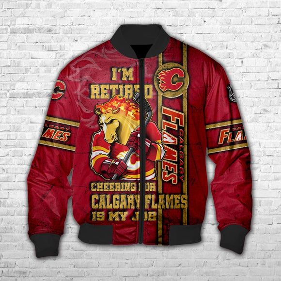 Men'S Calgary Flames Jackets I'M Retired