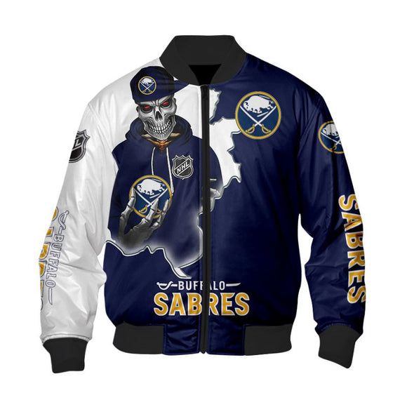 Buffalo Sabres Varsity Jacket Skull