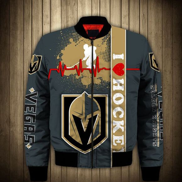 Men'S Vegas Golden Knights Bomber Jacket 3D