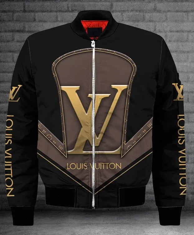 Louis Vuitton Black Brown Fashion Luxury Brand Bomber Jacket For Men Women