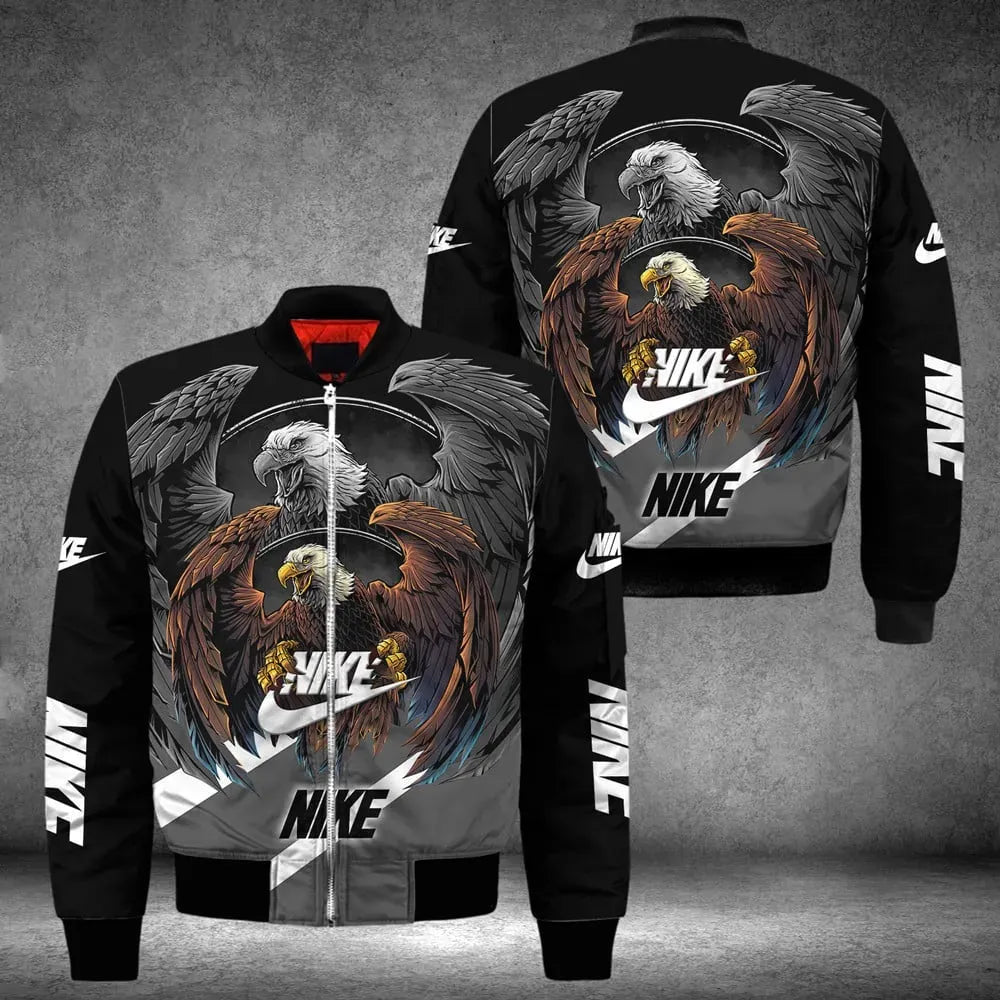 Nike Eagle Black Luxury Brand Bomber Jacket Outfit For Men Women