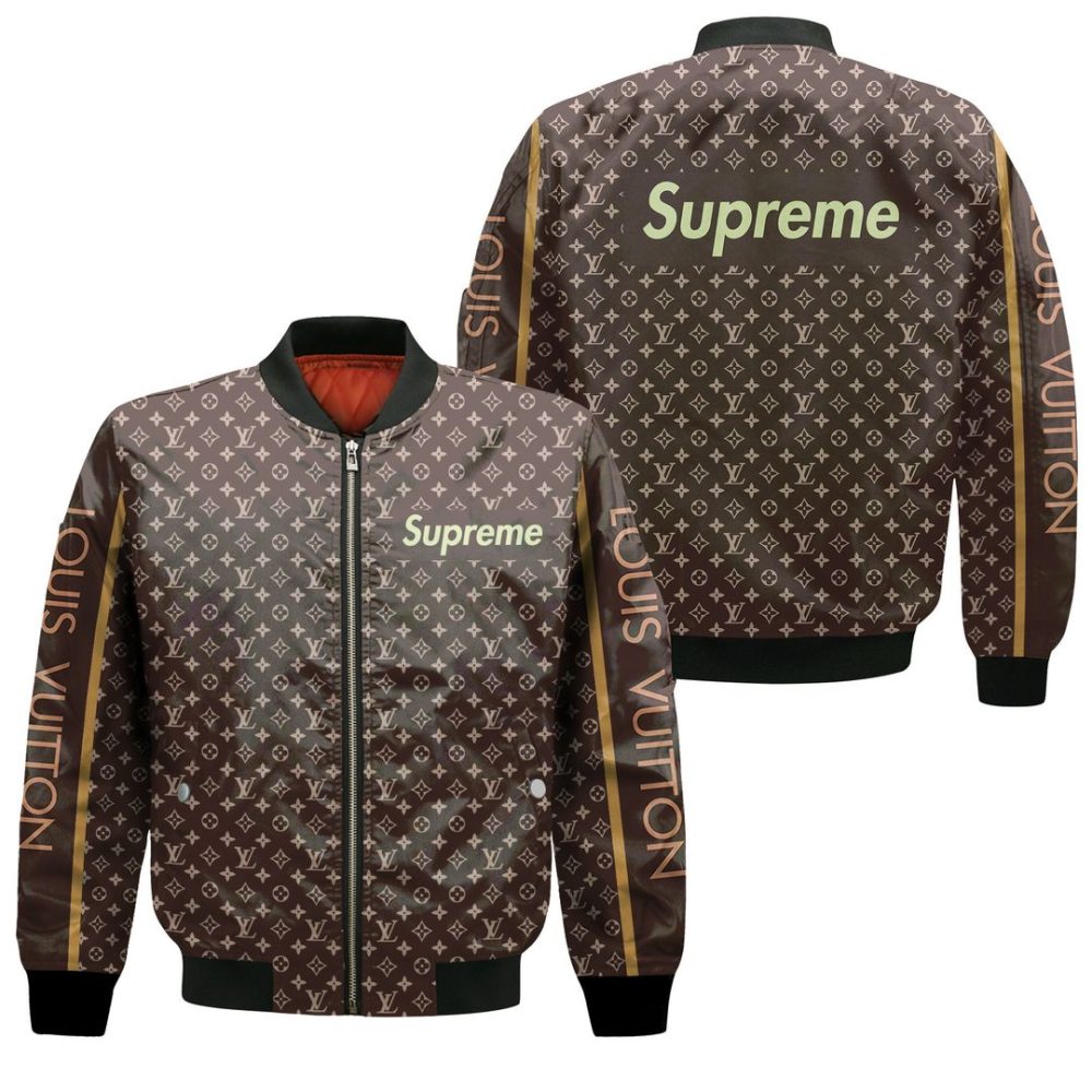 Supreme Louis Vuitton Luxury Brand Bomber Jacket 168