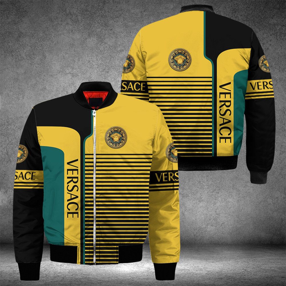 Gianni Versace Yellow Bomber Jacket Trending 2023 Sweatpants Pants Luxury Clothing Clothes Outfit For Men And Women