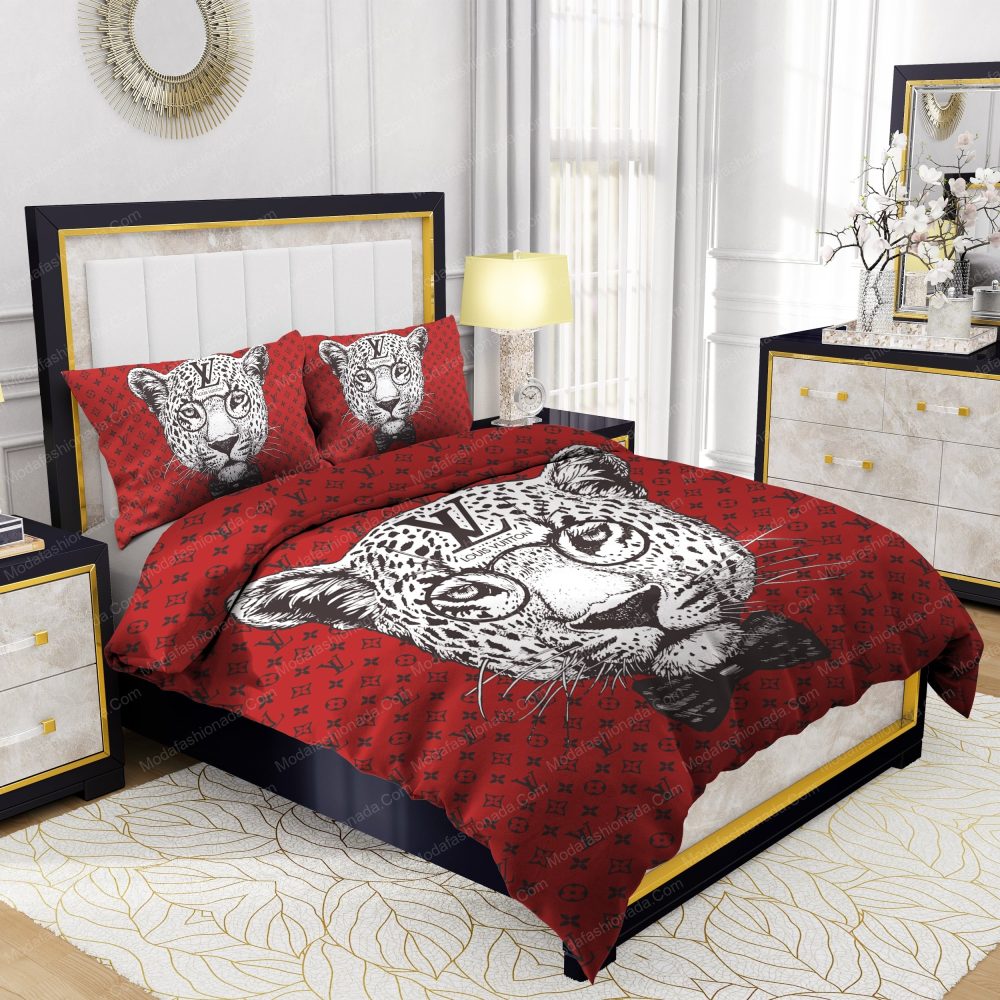 Leopard Head Louis Vuitton Bedding Sets
