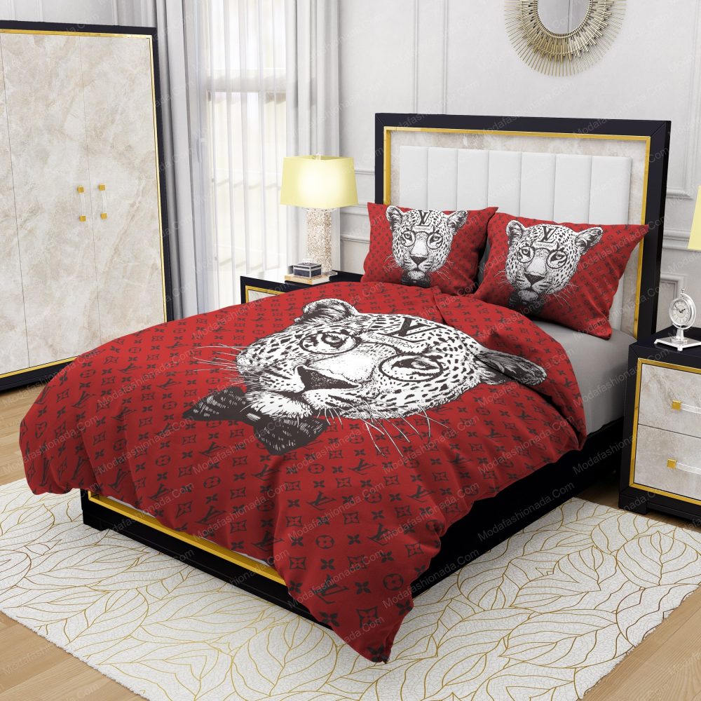 Leopard Head Louis Vuitton Bedding Sets