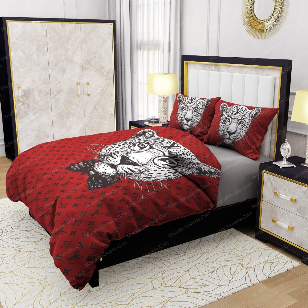 Leopard Head Louis Vuitton Bedding Sets