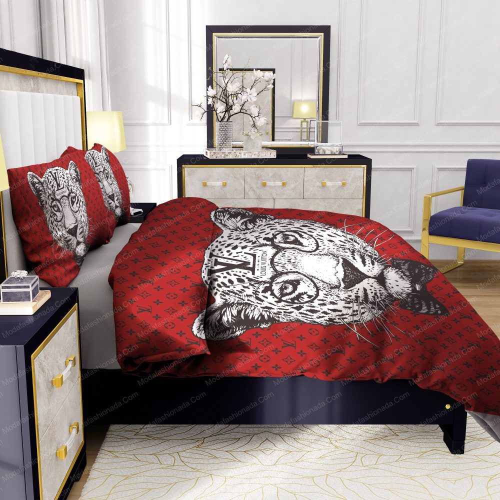 Leopard Head Louis Vuitton Bedding Sets