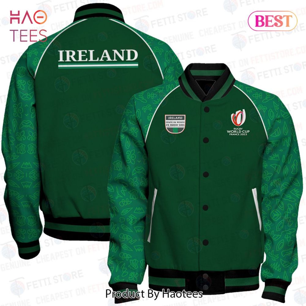 Ireland Rugby World Cup 2023 Jacket - Green Varsity Style, Limited Edition