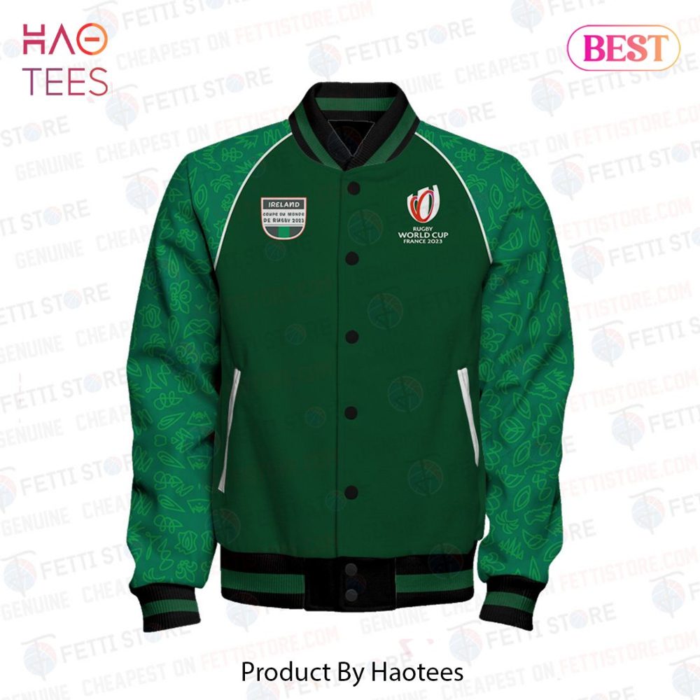 Ireland Rugby World Cup 2023 Jacket - Green Varsity Style, Limited Edition