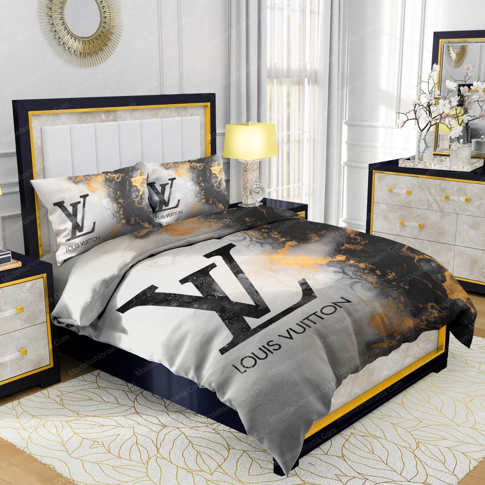 Louis Vuitton Marble Background Bedding Sets