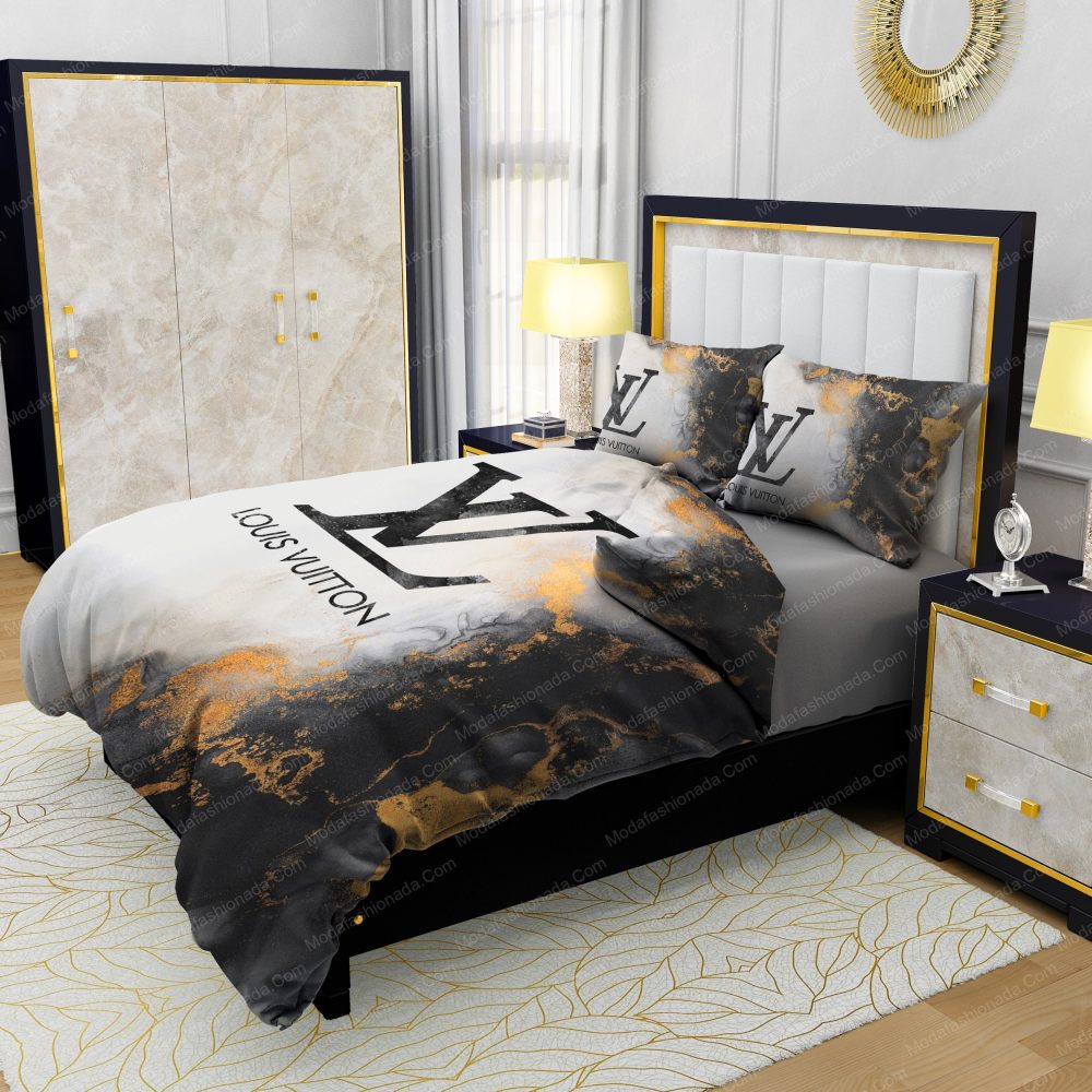 Louis Vuitton Marble Background Bedding Sets