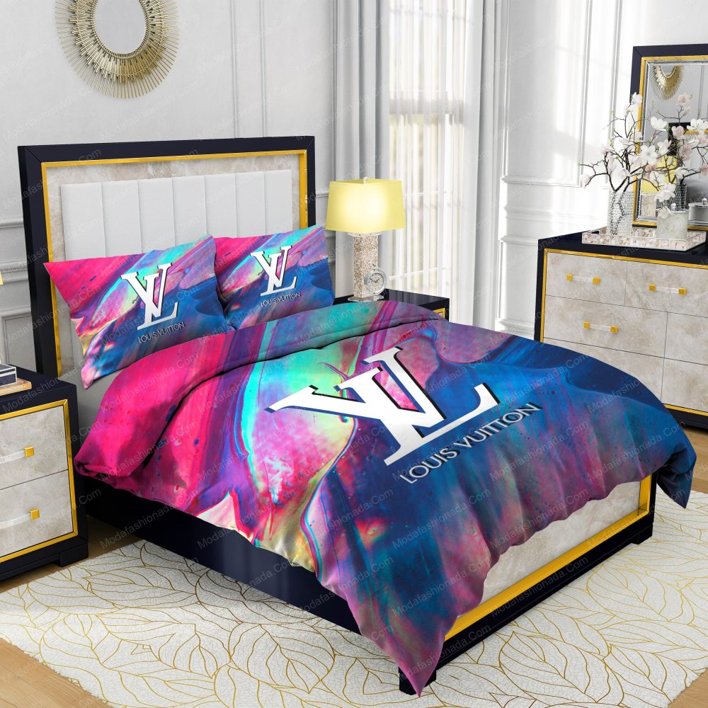 Louis Vuitton Paint Smudge Textured Background Bedding Sets